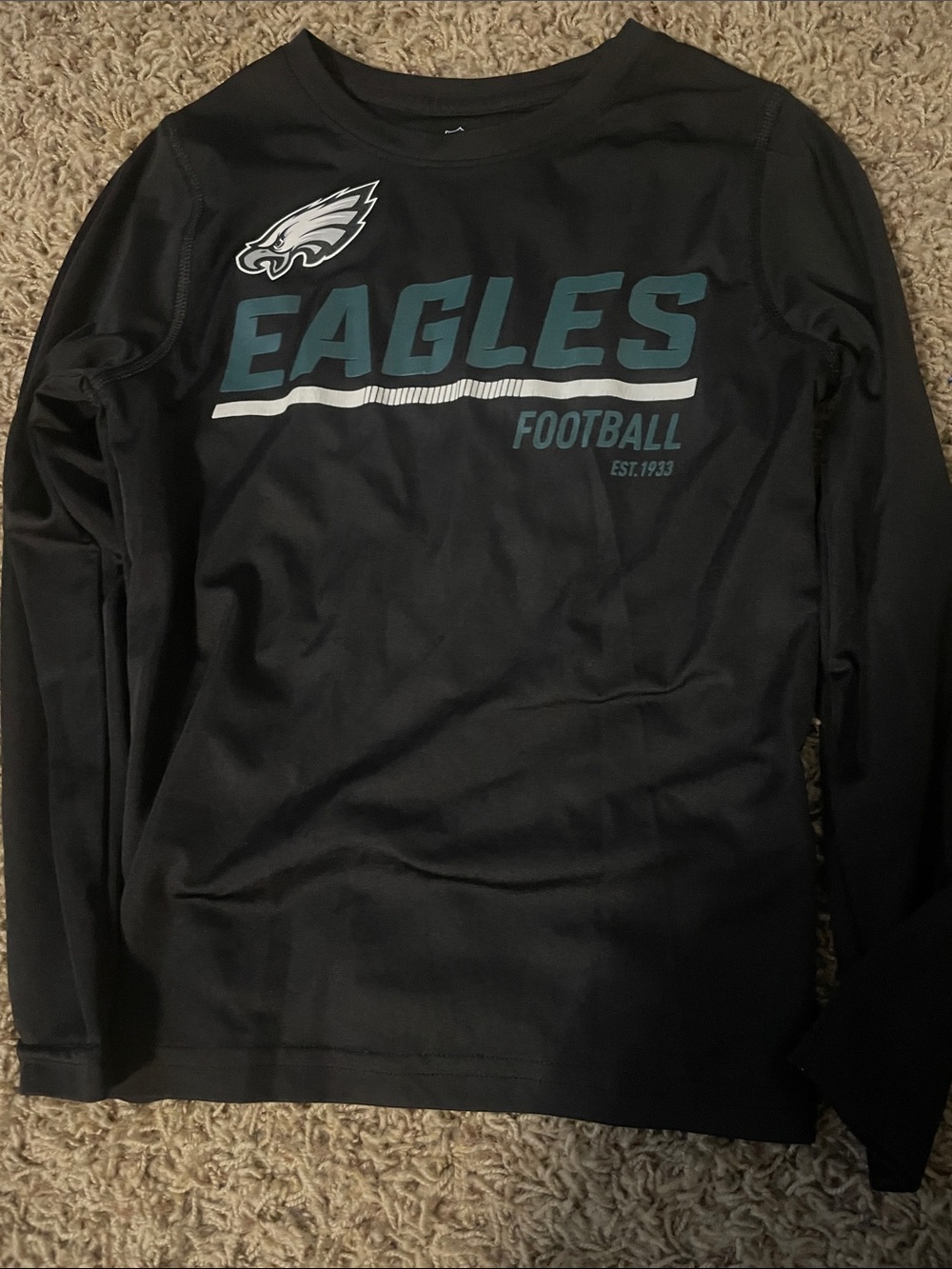 NFL Philadelphia Eagles Black & Midnight Green Crewneck Sweatshirt